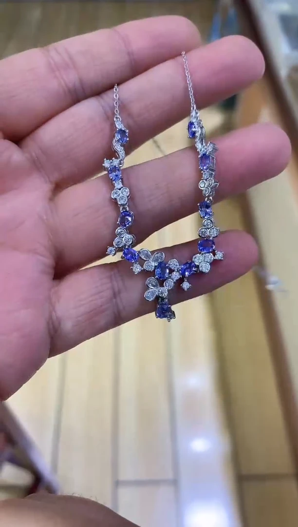 【闪购商品】坦桑石颈饰银S925镶嵌........