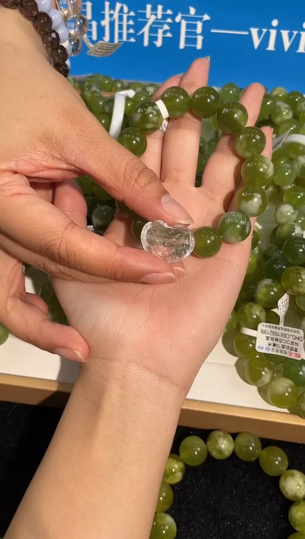 水晶手链未镶嵌6号白水晶爱心狐配件