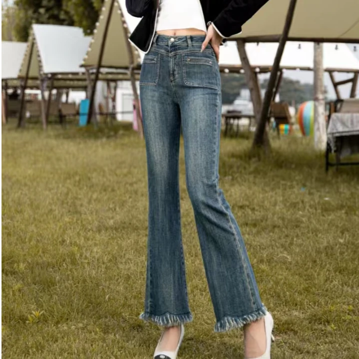 祥好服饰 秋冬显瘦中腰微喇叭裤 1127