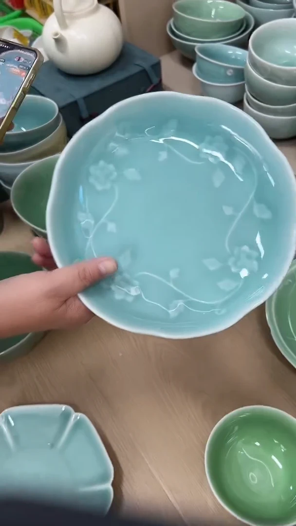 龙泉云间青瓷小米茶器