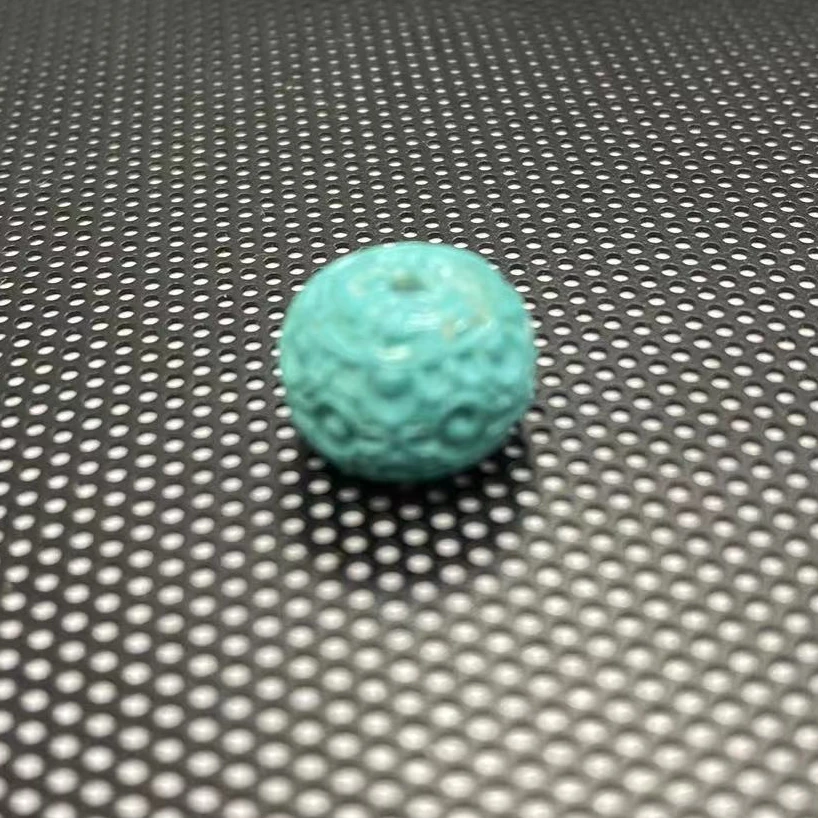 S7152绿松石回纹墩子文玩配饰（480克价）