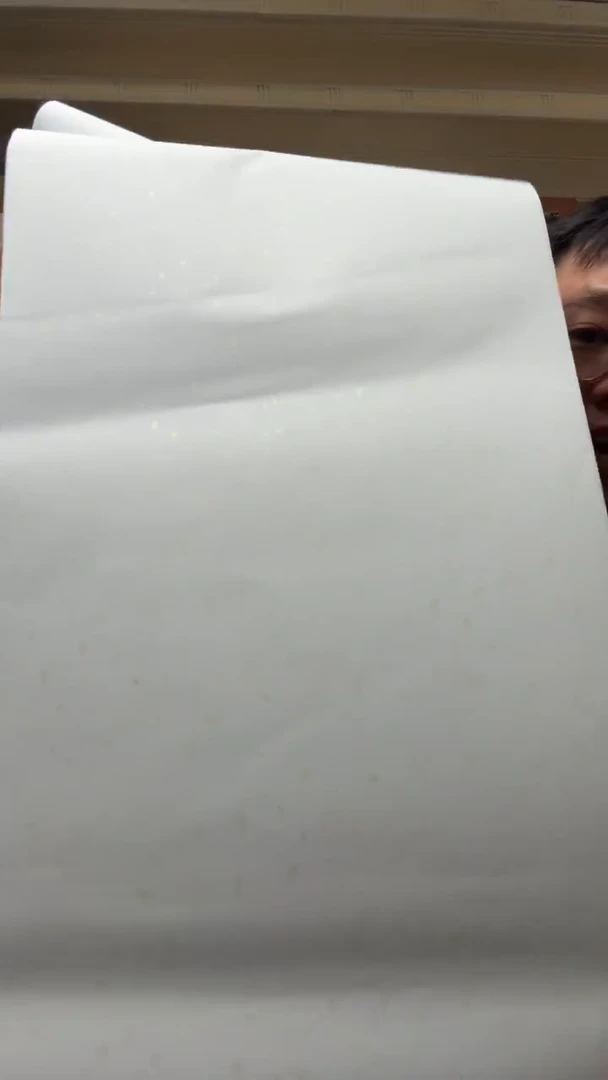 瑕疵四尺对开加厚蜡染浅湖蓝色洒金50张