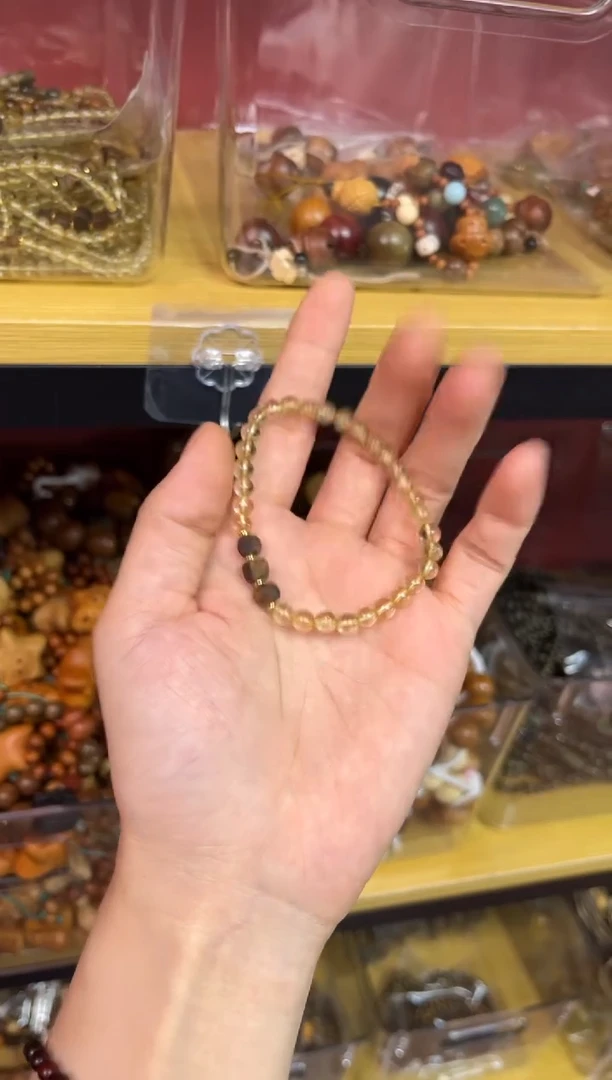 檀香木其他136-黄发晶-chen香-单圈