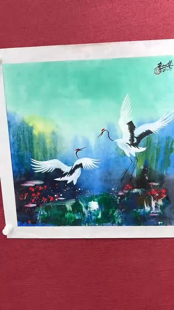 国画赵燮绘画2.2pc仙鹤