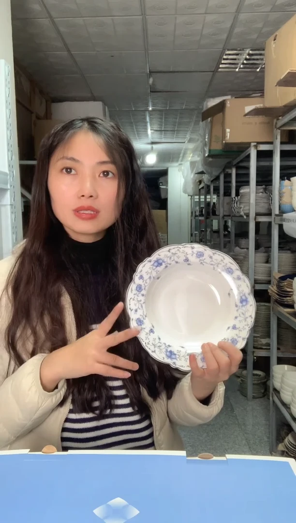 【闪购商品】瓷片陶瓷原单CC235餐具2个汤盘