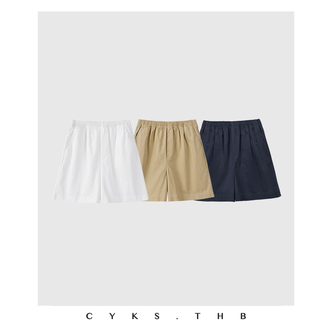 CYKS.THB | 水洗棉A字宽松松紧腰热裤短裤