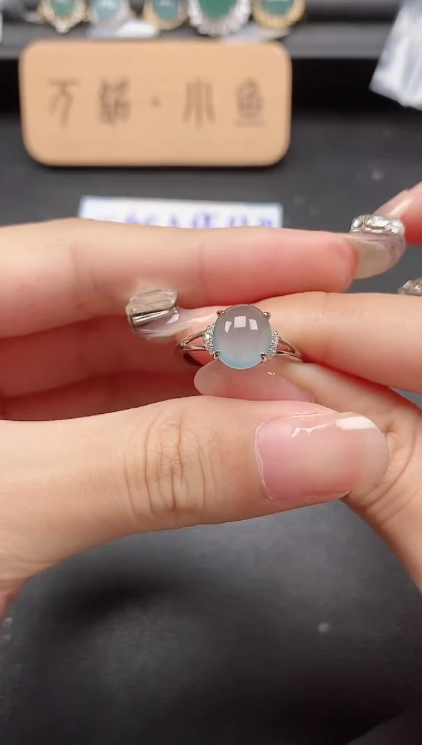 翡翠戒指银S925镶嵌515141