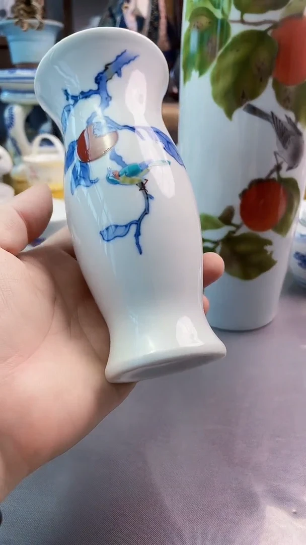 瓷片音*颖柿右卫门花瓶