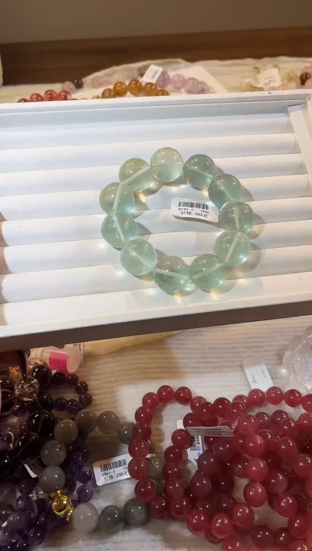 合成欧泊未镶嵌手串多样性发一Q4薄荷曼波19mm