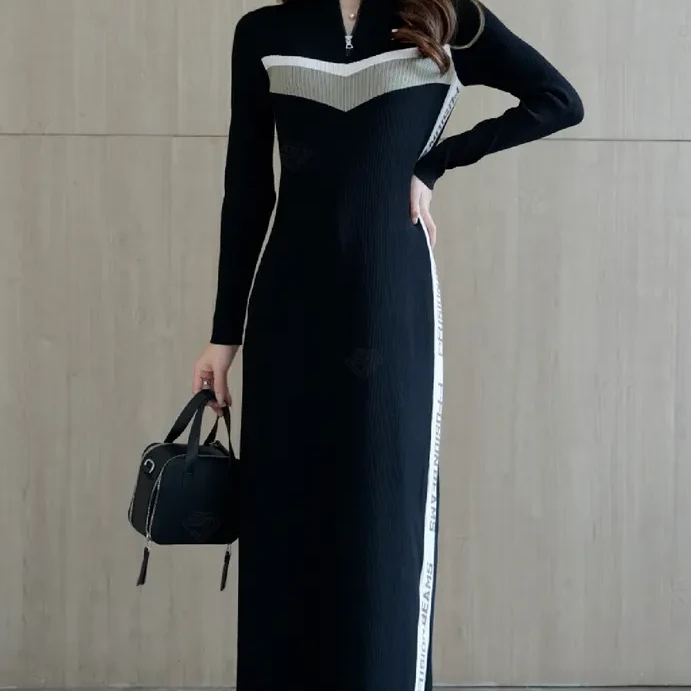 FILA斐乐正品女款春季修身弹力显瘦连衣裙舒服穿搭