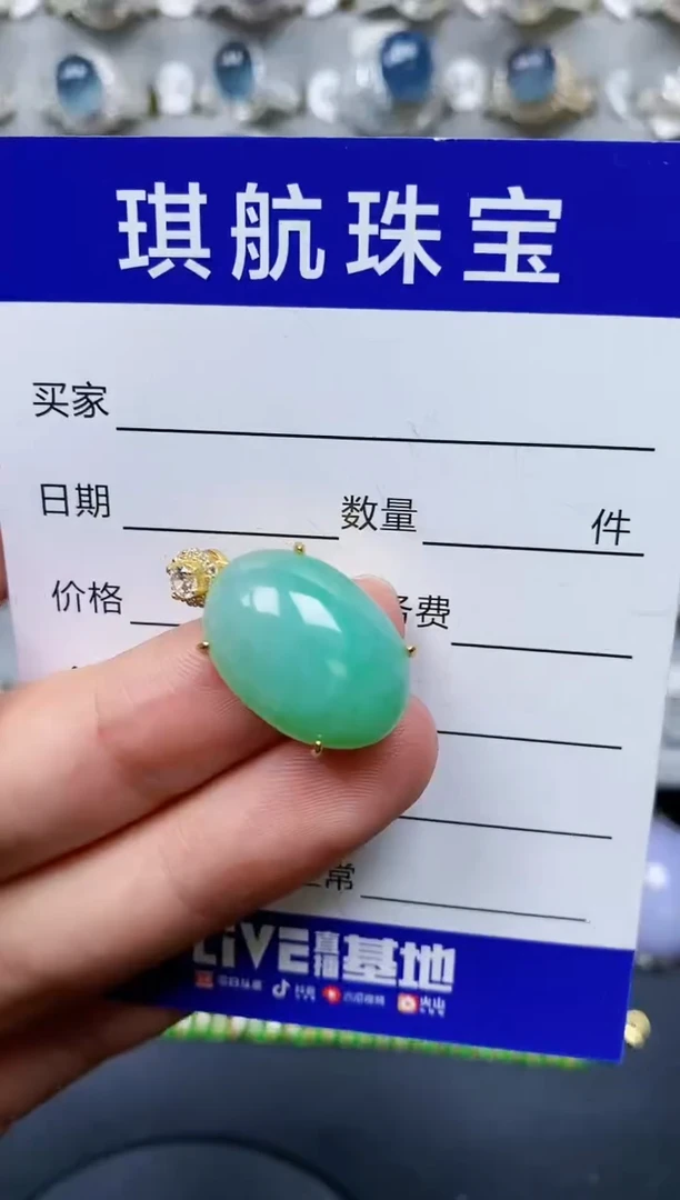 【闪购商品】翡翠颈饰银S925镶嵌0430