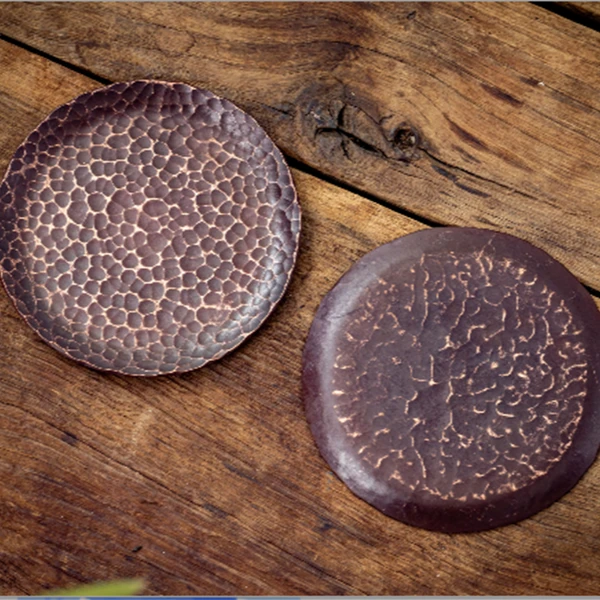 文创系列 （福利品） 铜器 锤纹圆形杯托 WCXBT0097