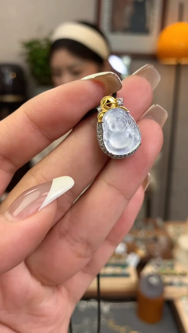 翡翠银S925镶嵌吊坠(不含链)吊坠