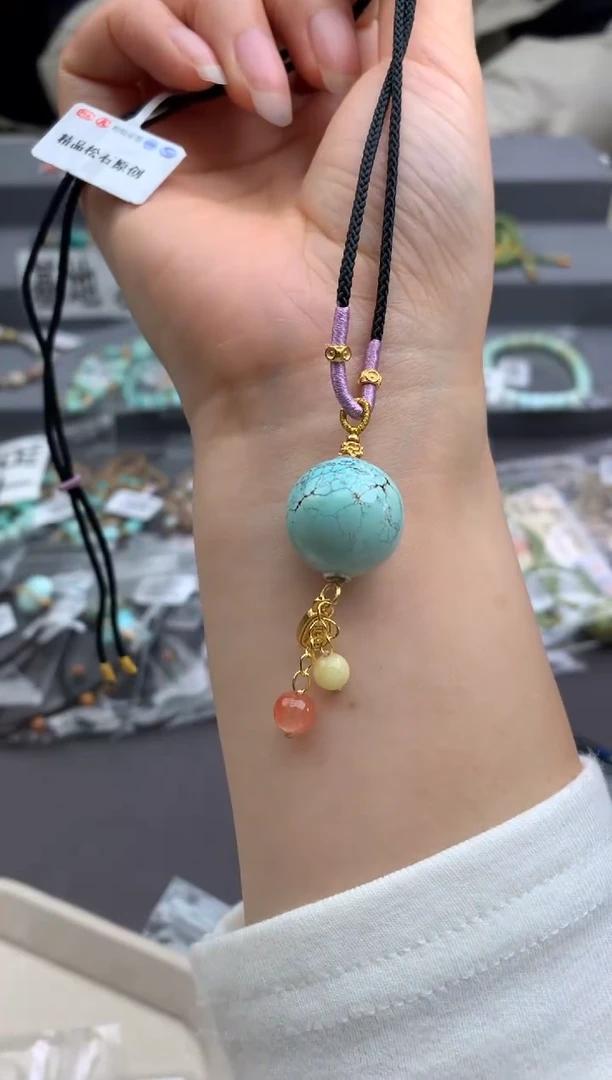 未镶嵌绿松石锁骨链茜.E100