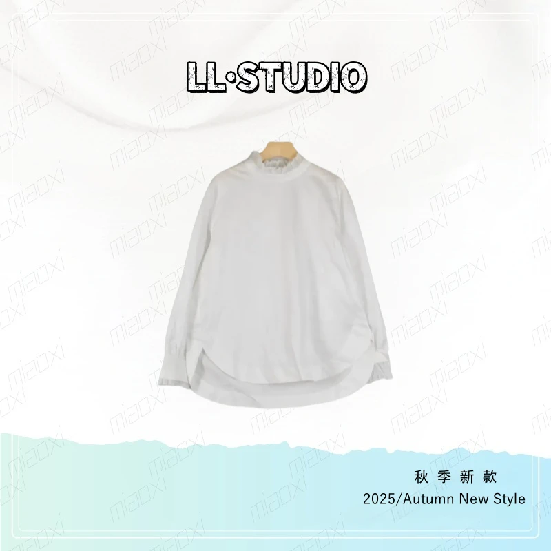 妙兮·LL秋季新款时尚休闲简约百搭设计款中式花边上衣*20252103