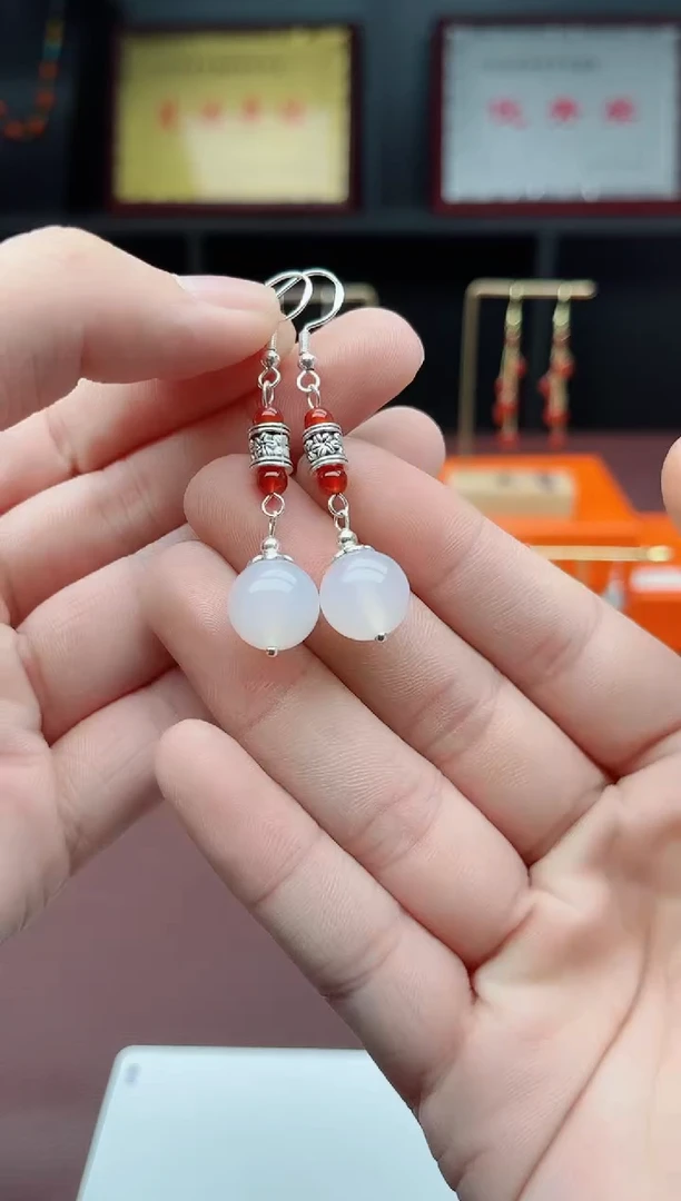 未镶嵌耳饰玛瑙/玉髓234