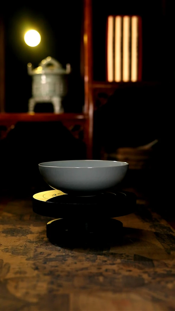 【闪购商品】复烧月白釉鼓腹碗