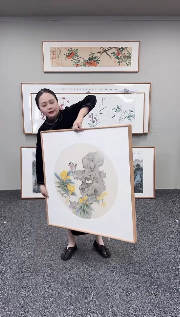 国画太湖石80*80