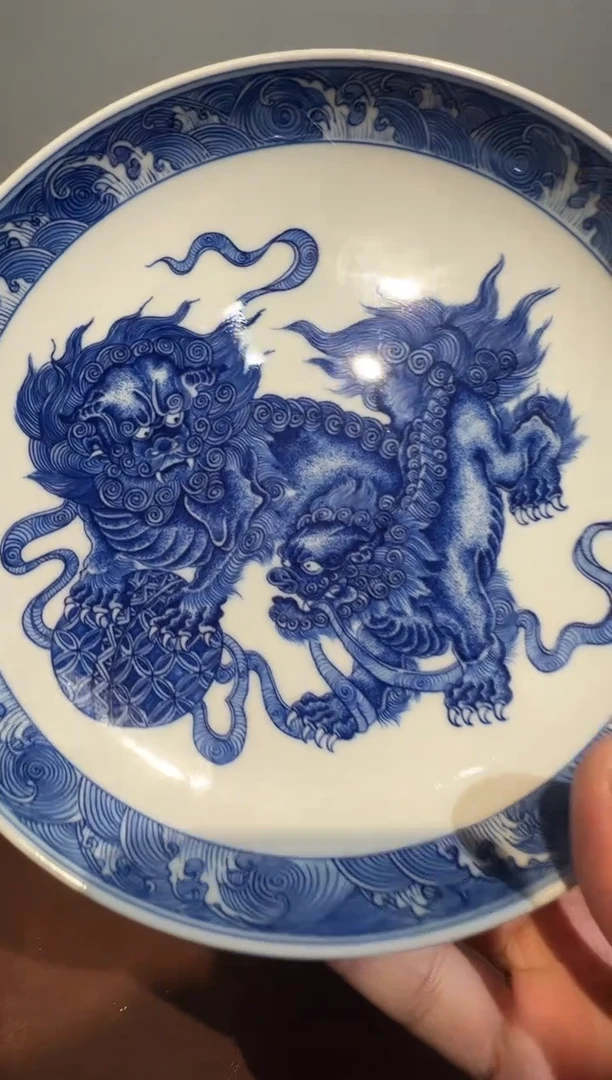 【闪购商品】011小王严选方老师作青花狮子画片壶承