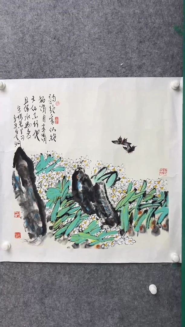 国画李纲-4平尺-国画作品-金