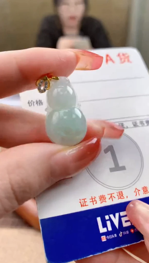 颈饰未镶嵌翡翠 天然A货翡翠挂件