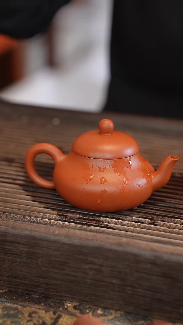 茶壶紫砂君德 朱泥 半手工 120cc