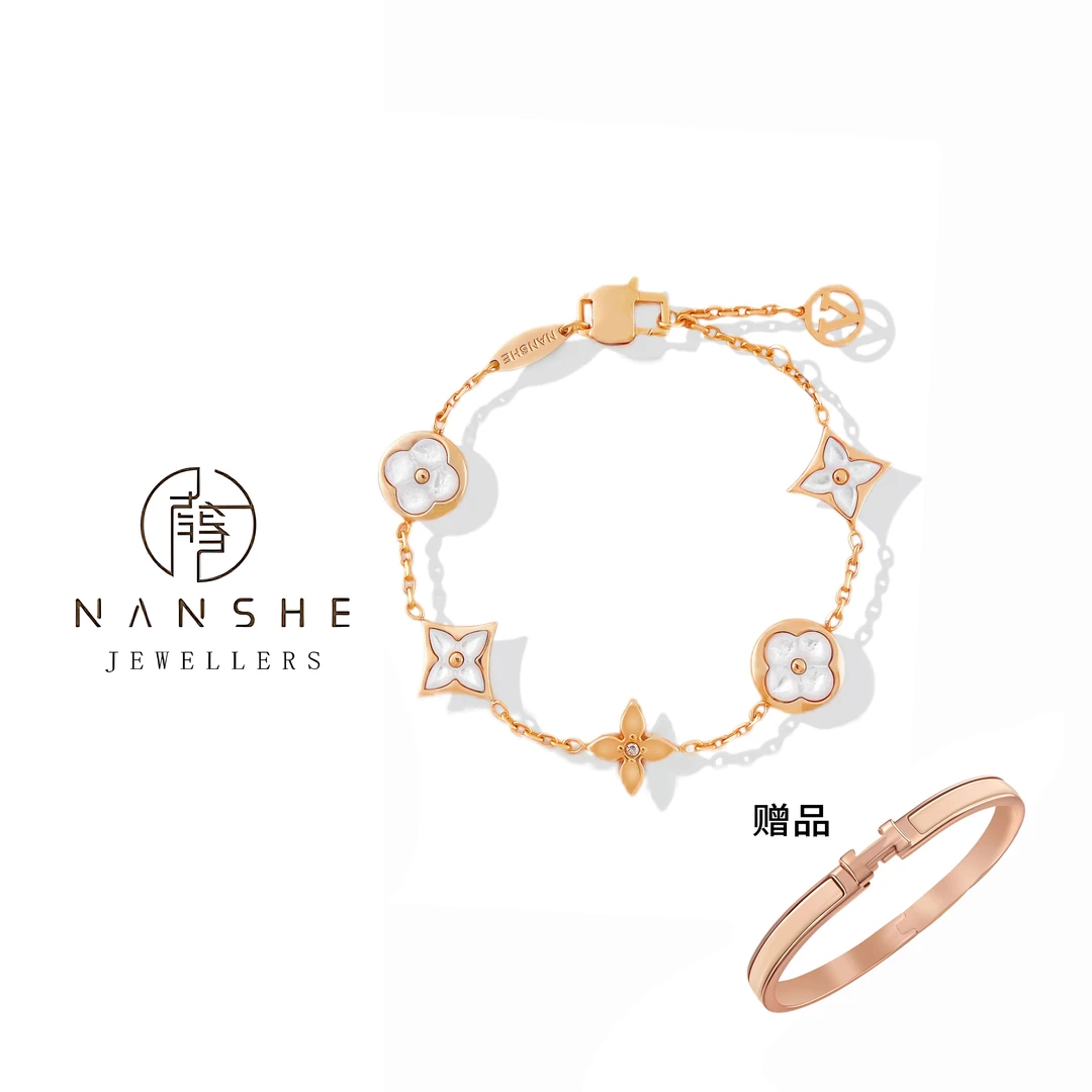 NANSHE/南奢 【V金版本v】精工CNC 两色经典手镯+手链