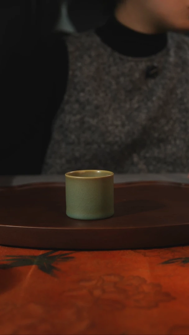 杯子柴烧扳指  汝州原产地原矿仿古老釉