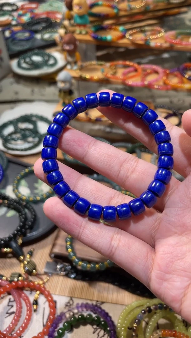 未镶嵌青金石手串?***婆8mm直切青金石手串