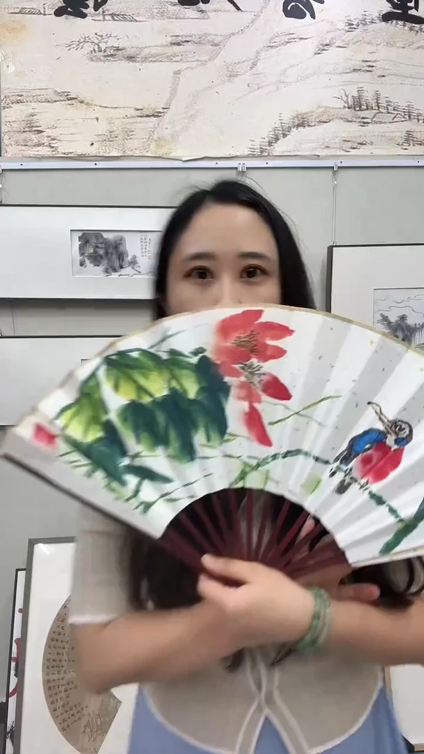 国画刘俊领折扇福利作品