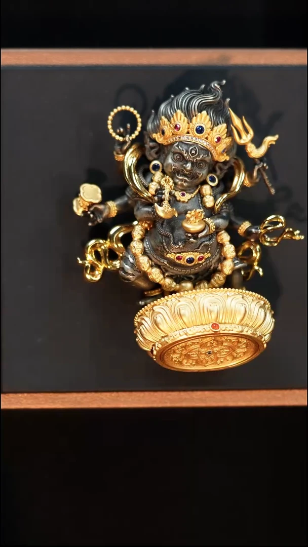 铜无小****行铜镀金大黑天