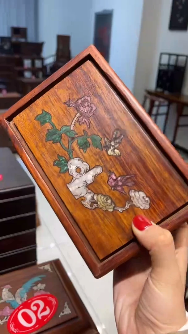 【闪购商品】木喜鹊登梅螺钿机关盒