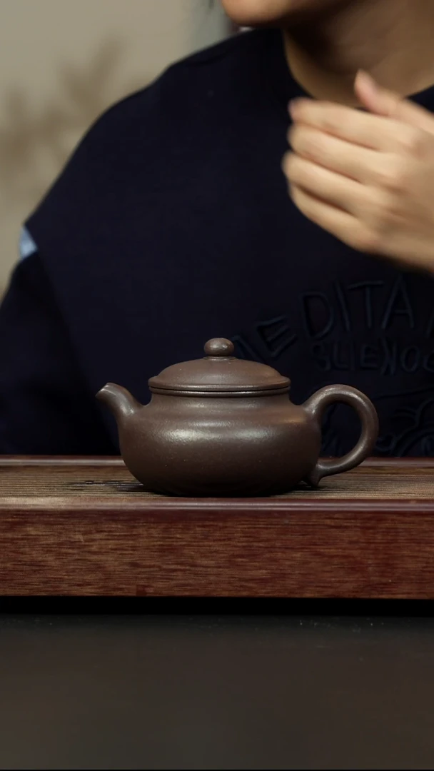 紫砂茶壶粗砂紫泥 仿古
