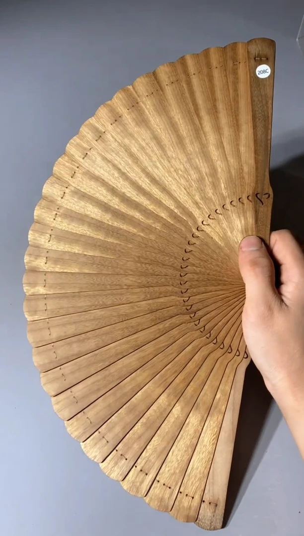 金丝楠208号21cm金丝楠木小叶桢楠扇子