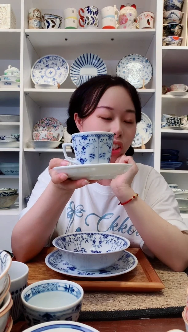 陶瓷【清仓】bloom系列青花咖啡杯碟