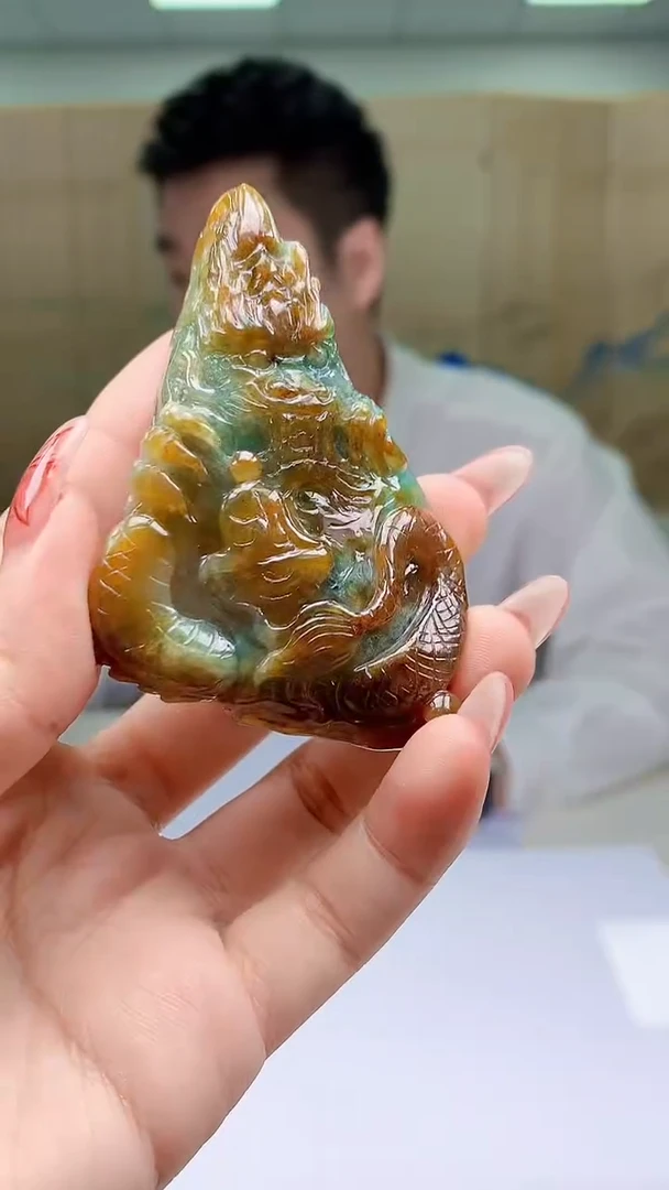 【闪购商品】定制翡翠未镶嵌5028ty-毛货挂件17