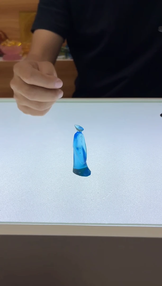 琉璃手工艺品蓝色无相