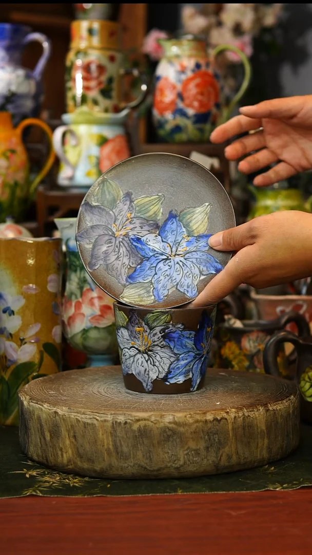 陶瓷124景德镇手工高温釉下彩