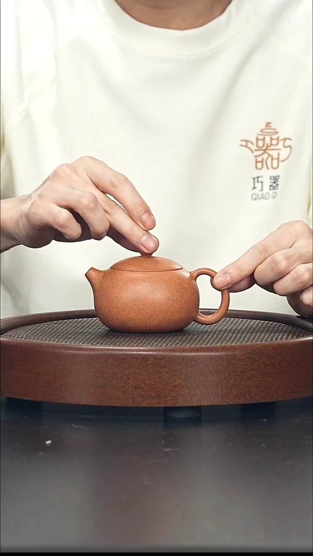 茶壶紫砂西施-黄降破-全手工无添加-200cc（完美品）