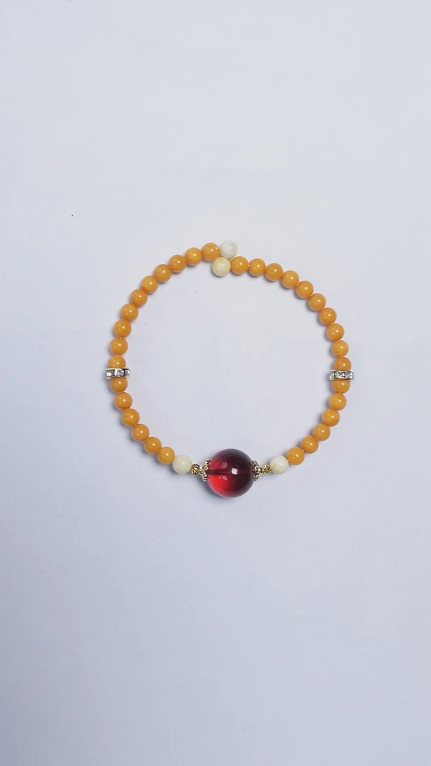 琥珀未镶嵌手镯焦皮血蜜手镯