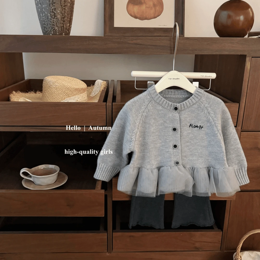 【高品质】2025儿童秋装毛衣女宝宝针织衫中小童毛线衣裤子2件套