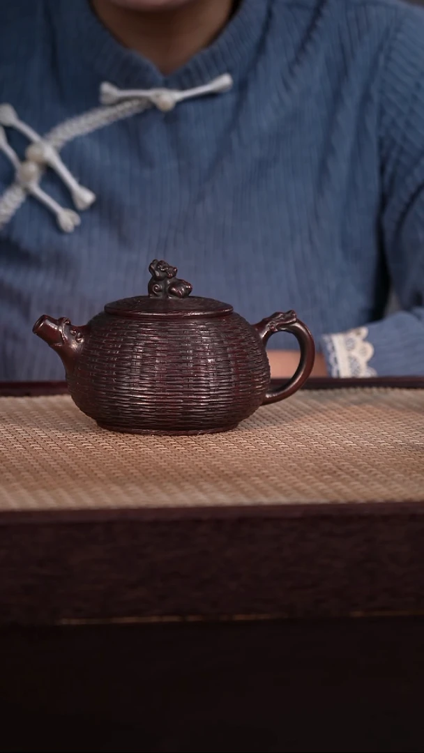 茶壶紫砂龙山古乌泥 360cc