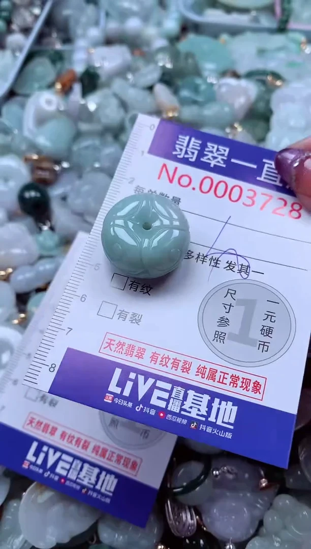 翡翠未镶嵌吊坠(不含链)3728