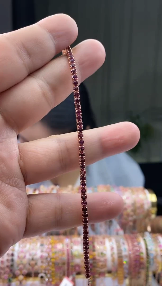 【闪购商品】碧玺手链2银S925镶嵌2434354354354