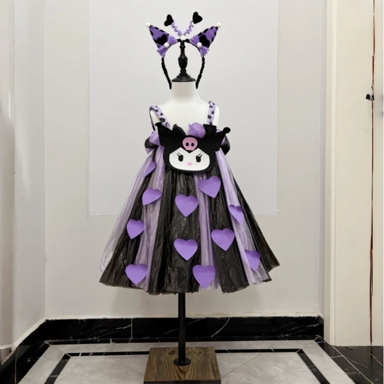 幼儿园环保时装秀服装男女手工库洛米制作走秀环保衣服