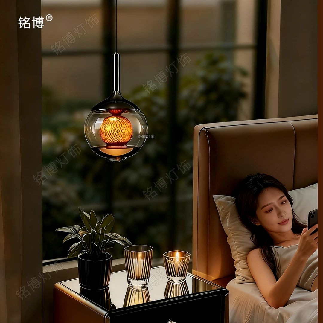 铭博创意新款升降床头吊灯意式现代设计师款客厅餐厅吧台玄关灯