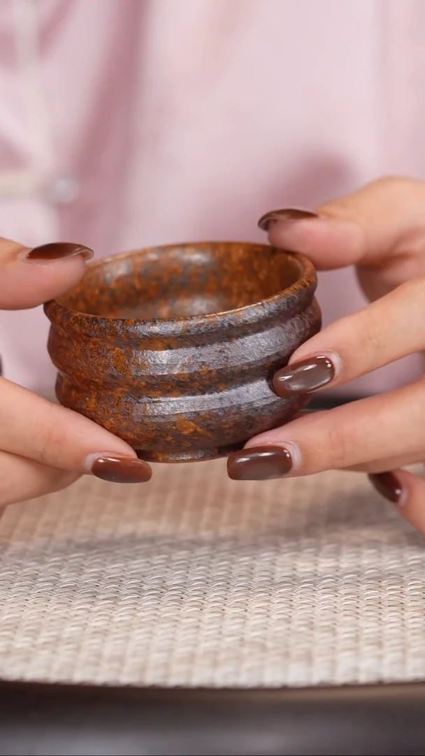 紫砂茶具柴烧葫芦杯