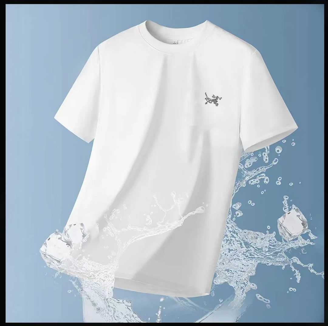 jj【速干】茑家轻奢高端男士夏季冰丝速干T恤圆领短袖