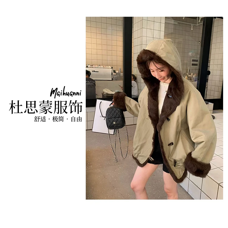 (杜思蒙服饰) Z2521-【宝藏衣橱】韩系慵懒秋冬百搭休闲加厚外套