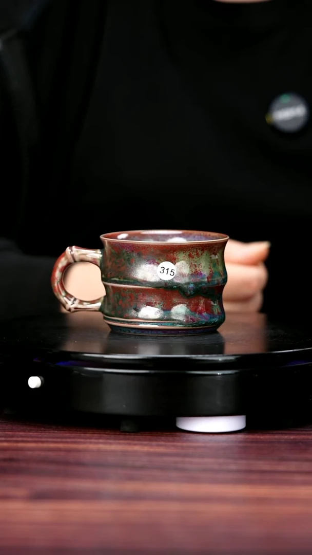 杯子用****4315#李盼龙一级品原矿钧瓷竹节马克杯